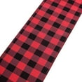 thumbnail image 3 of Efavormart 5pcs | 6" wide x 108" long Buffalo Plaid Checkered Polyester Chair Sashes Gingham Chair Sashes  for Dinner,  Outdoor or Indoor Gatherings Home Decorations - Black/Red, 3 of 10
