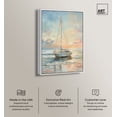 thumbnail image 2 of Boat On The Shore Sailing Wall Art Canvas Wall Art by Art Remedy, White Floater Frame, 31" x 46", 2 of 6