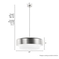 thumbnail image 6 of Hunter - Station 4-light Brushed Nickel, Large Pendant Light, Dimmable, Drum Shaped, for Bedrooms, Dining, Living Rooms - 19276, 6 of 7