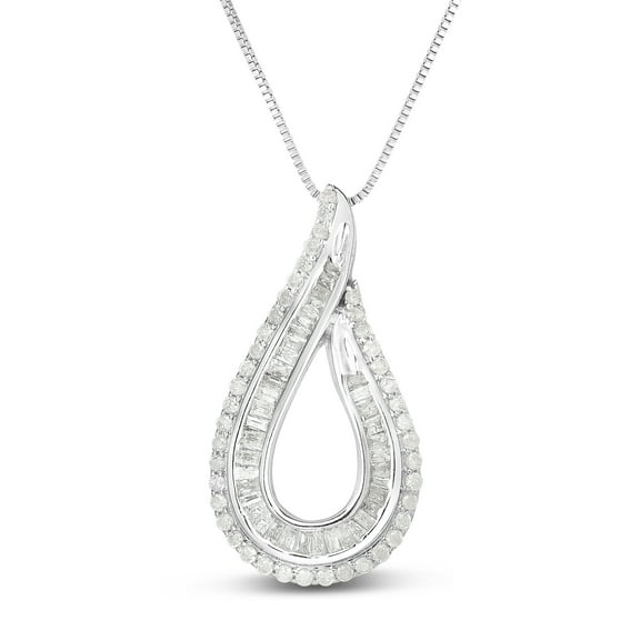 NATALIA DRAKE Pear Shape Diamond Necklace 1/2 ct. t.w. 925 Sterling Silver