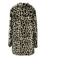 thumbnail image 7 of YUEHUA Leopard Print Faux Fur Coat Women Plus Size Zipper Fuzzy Long Jacket Cheetah Print Fleece Winter Jackets Partywear, 7 of 7