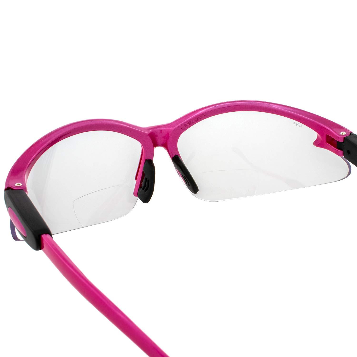 Safety Cougar Safety Glasses With Pink 1.5 Clear Lens