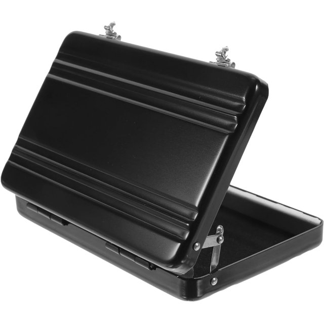 HUGFEGWE Portable Card Holder Aluminum Alloy Picture Desktop Man Metal Card Case CA919-100029