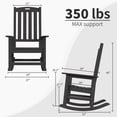 thumbnail image 2 of Outdoor Rocking Chair,Pre-Assembled with Most Components for Effortless Installation,Black, 2 of 7