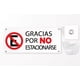 thumbnail image 1 of Letrero Señal Señaletica Gracias Por No Estacionarse, Plastico Estireno Calibre 40 sinchos y ojillos 36 x 16 cm, 1 of 4