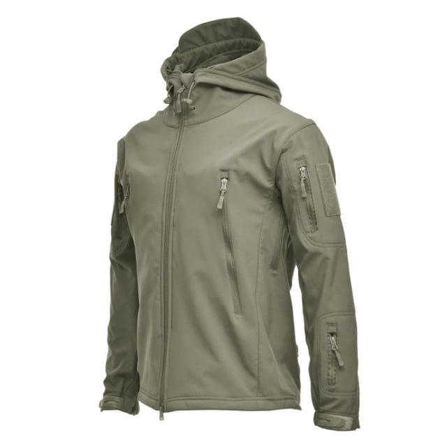 OmicGot Winter Plus Size Men Jacket Shark Soft Shell Military Tactical Jacket Men Waterproof Warm Windbreaker
