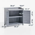 thumbnail image 6 of Asofer Potting Bench for Outside, Potting Table with Storage Cabinet & Metal Tabletop for Patio, Grey, 6 of 11