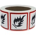 thumbnail image 1 of GHS Pictogram Labels Flame | 2 x 2" Inch Square | 500 Pack, 1 of 1