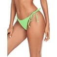 thumbnail image 2 of RELLECIGA Women's Green Tie Side Thong Bikini Bottom Adjustable Brazilian Bathing Suits for Women Size M, 2 of 6