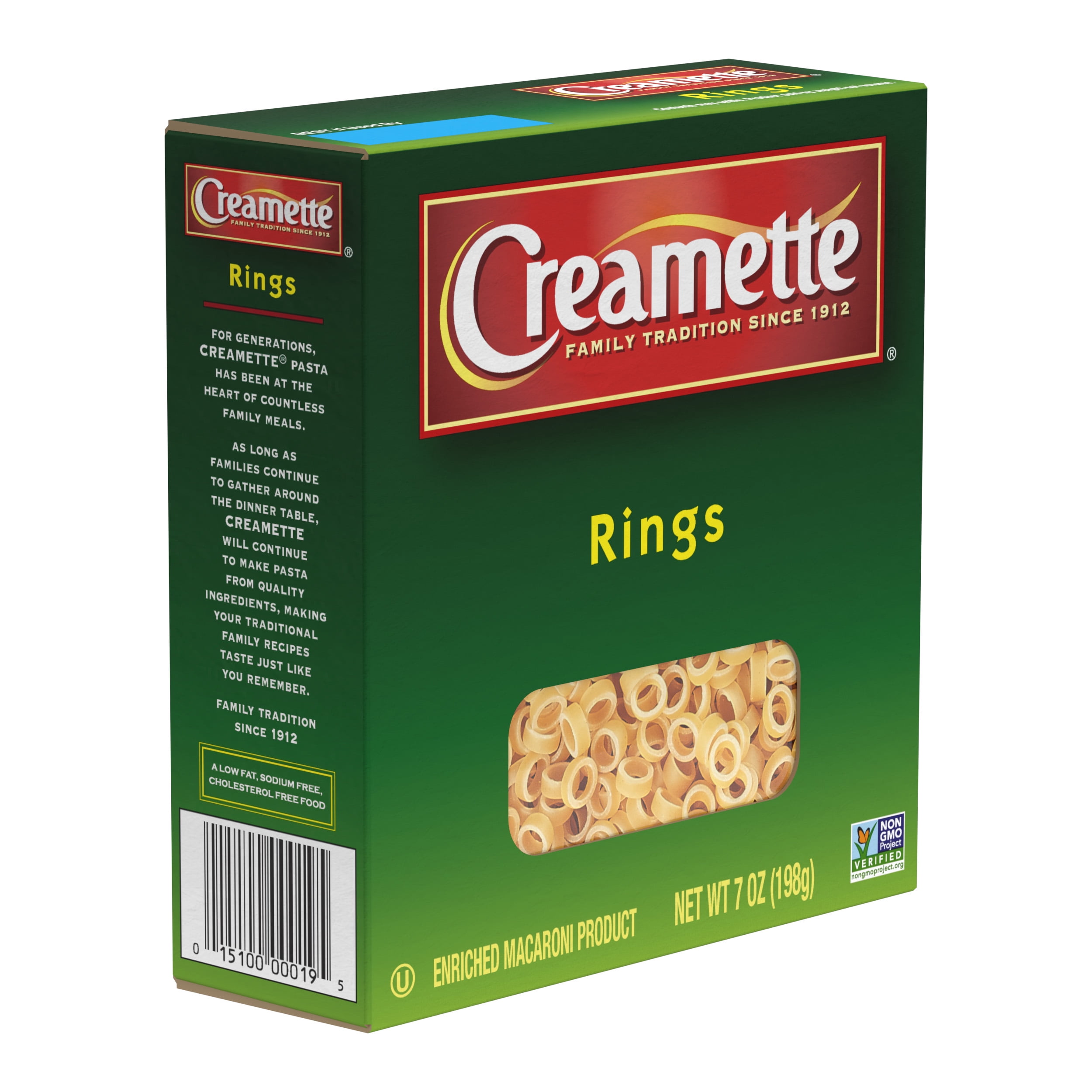 Creamette Short Cut Pasta Rings, 7-Ounce Box