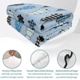 thumbnail image 4 of Quilts Twin Size Bedding Set, Light Blue Christmas Lightweight Quilted Comforter, Winter Xmas Trees Snowflakes Plaid Dots Reversible Bedspread Coverlet with Pillow Covers for All Season, 68" x 86", 4 of 9