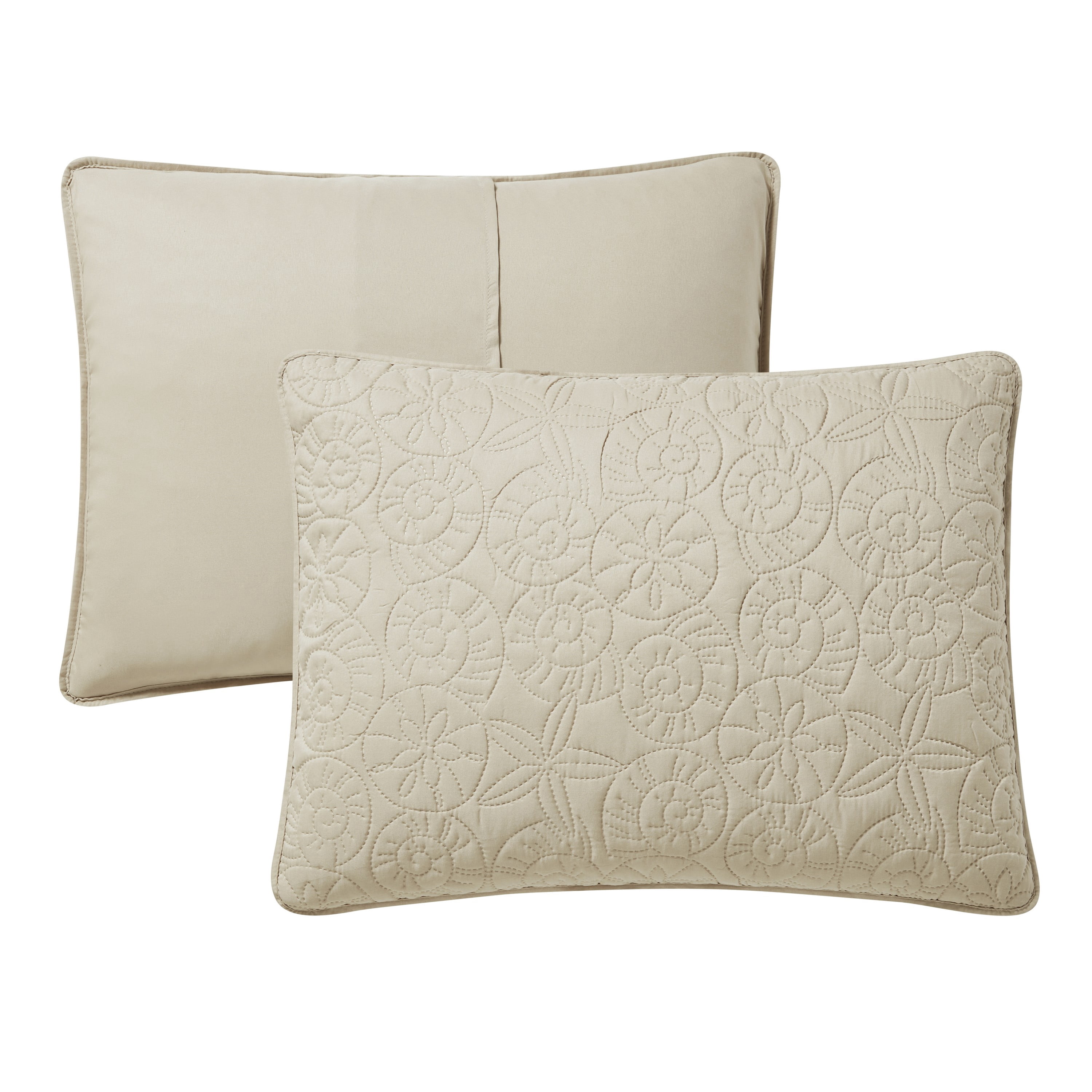 VCNY Home Seashell Coastal 3-Piece Taupe Textured Seashell Quilt Set, King, Adult, Unisex