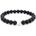thumbnail image 1 of Pulseras para mujer, regalos para mujeres, hombres y mujeres, pulsera elástica de ágata con cuentas de chakra de 8 mm y cristal., 1 of 3