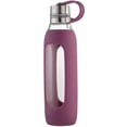 thumbnail image 2 of Contigo 20 oz Radiant Orchid and Silver Glass Water Bottle with Wide Mouth Lid, 2 of 4
