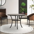 thumbnail image 5 of Benjara 48" Round Wood Counter Height Table with Flared Legs- Gray, 5 of 6