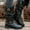 Black, variant on Bnwani Women Boots Footwear Winter Fashion Pile Toe Thick Chunky Mid-Calf Casual Knight Boot Black Size 5.5