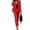 Red, variant on KIHOUT Ladies Suit Two-piece Color Casual Suit Long Sleeve Coat Outwear
