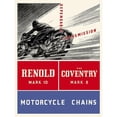 thumbnail image 2 of Unknown 15x18 Gold Ornate Wood Framed with Double Matting Museum Art Print Titled - Reynold Mark 10 Motorcycle Chains, 2 of 4