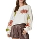 thumbnail image 1 of Sudadera de Halloween con Lentejuelas para Mujer, Larga, Purpurina Brillante, Calabaza, Fantasma, Suéter Feo de Halloween. Lechoso M, 1 of 10