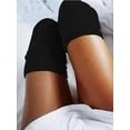 thumbnail image 3 of LAVA 2 Pairs Women Thigh High Socks Winter Cable Knit Over Knee Socks Warm Extra Long Boot Stocking Leg Warmers Black, 3 of 8