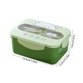 thumbnail image 3 of Cute Lunch Carrier with Locking Lid - Authentic Design - Durable & Leakproof, Microwave and Dishwasher Safe(Green), 3 of 6