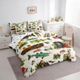 thumbnail image 3 of Homewish Big Bass Fish Twin Bedding Sets 7-Piece for Teens Female Men,Fishing Hunting Bedding Comforter Set Microfiber,Happy Camping Breathable Sheet Sets,Lightweight Room Decor,Reversible, 3 of 8