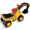 thumbnail image 2 of Patiojoy Sand Digger Digging Scooper  Truck Kids Toddler Ride On Excavator w/ Storage & Helmet, 2 of 9