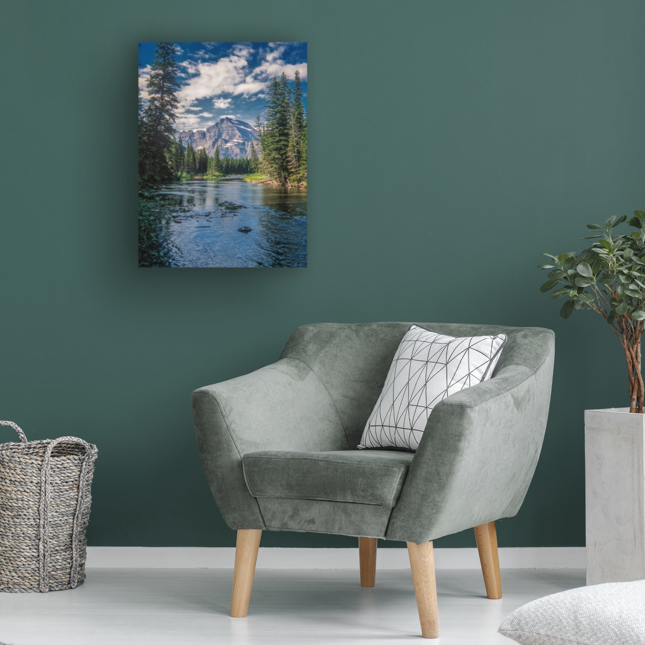 Canvas Wall Art - Gordon Semmens 'Glacier National Park 3' Wall Art for Living Room, Bedroom, or Office Décor by Trademark Fine Art - 24 x 32 Inches