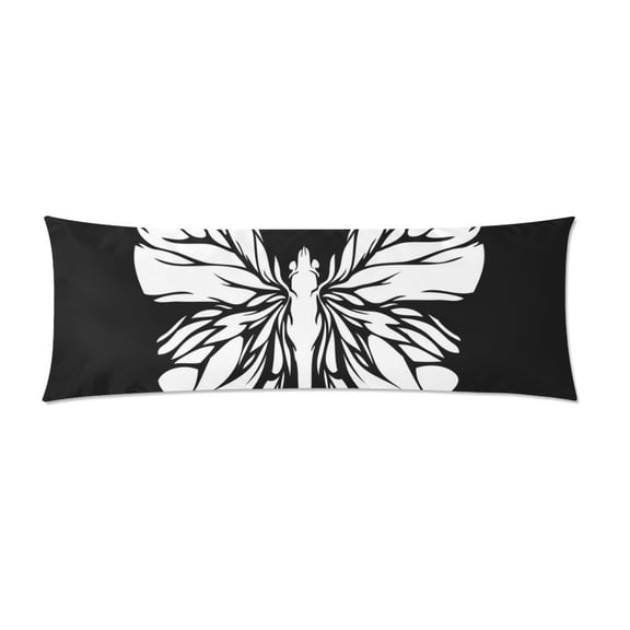 MKHERT White Butterfly Body Pillow Pillowcase Pillow Protector Cushion Cover 20x60 Inch