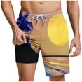 thumbnail image 1 of Pantalones Cortos para Hombre Cintura Elástica con Bolsillos, Forro de Impresión de Moda Casual para la Playa, Al Aire Libre Y el Uso Diario, 1 of 6