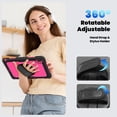 thumbnail image 6 of Case for Matepad SE 11 Inch 2024 with Screen Protector, 360 Degree Rotating Kickstand Hand Strap Heavy Duty Shockproof Cover with Shoulder Strap, Rose PC, 6 of 7