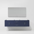 thumbnail image 5 of Lexora Home Geneva 72" Double Vanity with LED Mirrors in Navy Blue, 5 of 11