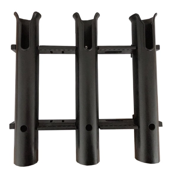 ISURE MARINE Fishing Rod Holder Bracket Wall Mounted Boat Side Mount Tool Holder Tube Links with Screws 3 Pole Tube (Black)