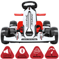 thumbnail image 3 of Montable Eléctrico Go Kart para Niños Largo Ajustable Control Remoto Batería Recargable 12V Luces Sonido Bluetooth Soporta 80 kg - Blanco, 3 of 7
