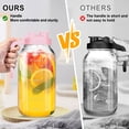 thumbnail image 6 of JOGGEIL 3 Pack 64OZ Mason Jars with Lid, 2 Quart Glass Water Pitcher with Lid, Airtight Seal for Great for Iced Tea,Juice,Milk,Coffee,Sun Lemonade, Pink, 6 of 11