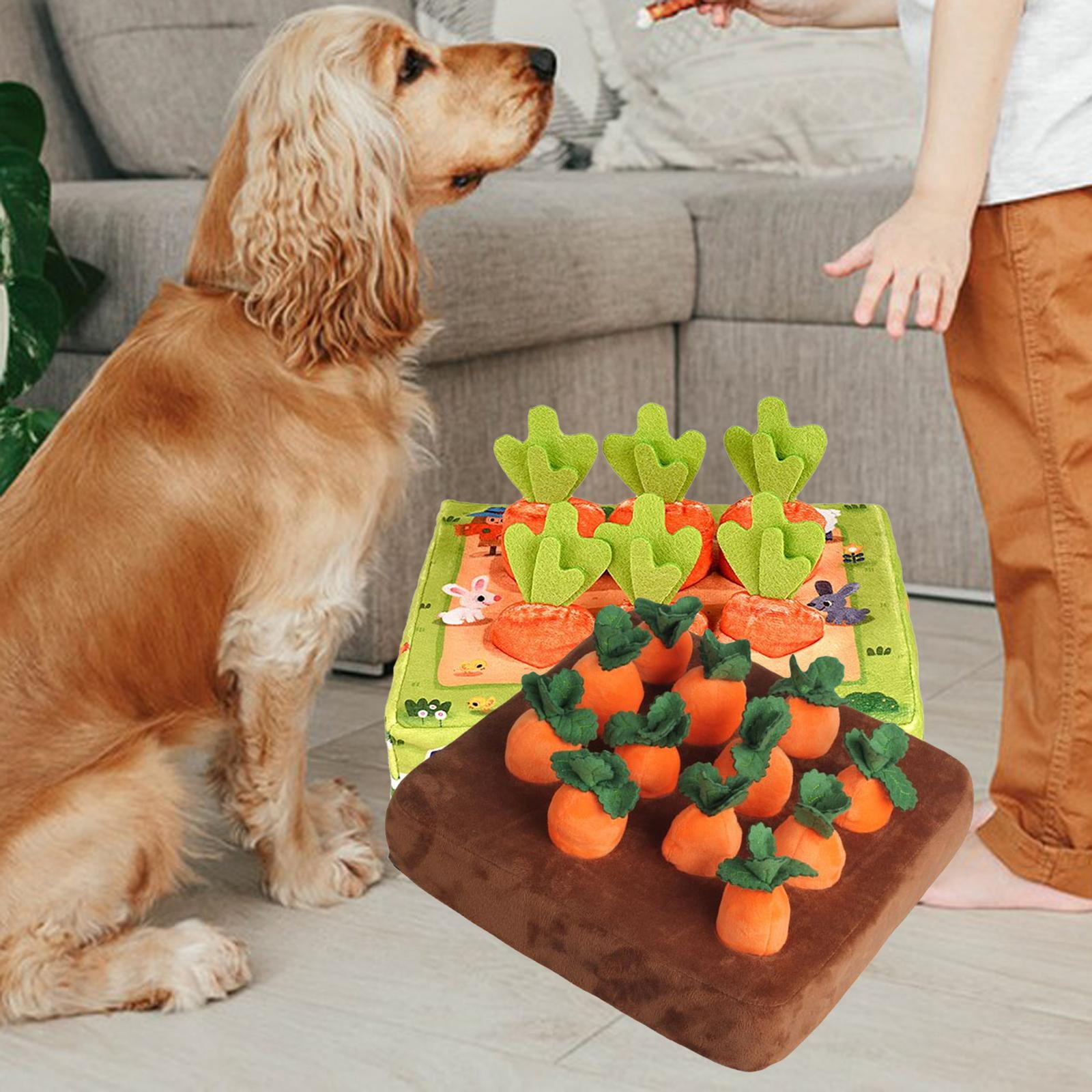 2 Set Dog Carrot Plush Toy Dog Enrichment Toys Cats Pull The Carrot