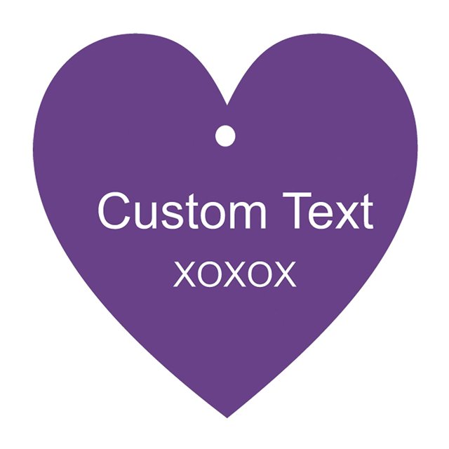 100 PCS Custom Made Any Text Hang Tags Heart Shape Personalized Wedding Favor Gift Tags