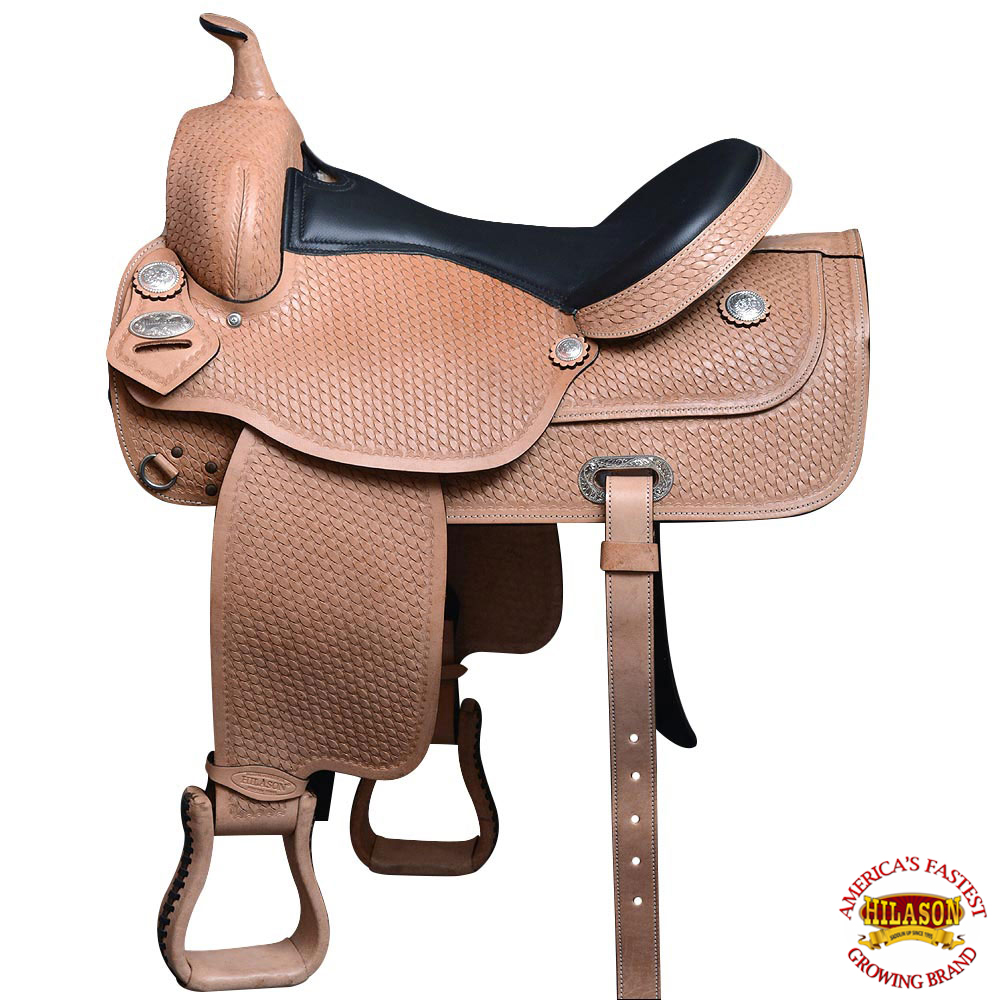 Hilason Western American Leather Draft Horse Saddle Trail Pleasure