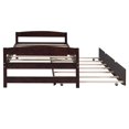 thumbnail image 6 of Twin Sturdy Construction Platform Bed Mattress Foundation with Twin Size Trundle, Bed Frame Storage Bed w/ Wooden Slats for Boy Girl, No Box Spring Needed, Easy Assembly, 6 of 9