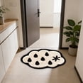 thumbnail image 5 of Yhmxh Alfombrillas de baño para baño Alfombra de baño Alfombra de cachemira sintética de forma irregular de 23,6 x 15,7 pulgadas Decoración del baño, 5 of 5