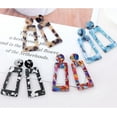 thumbnail image 3 of Acrylic Dangle Earrings for Women Geometric Resin Lightweight Statement Stud Earrings Hoop Fashion Acetate Plate Ear Jewelry, 3 of 6