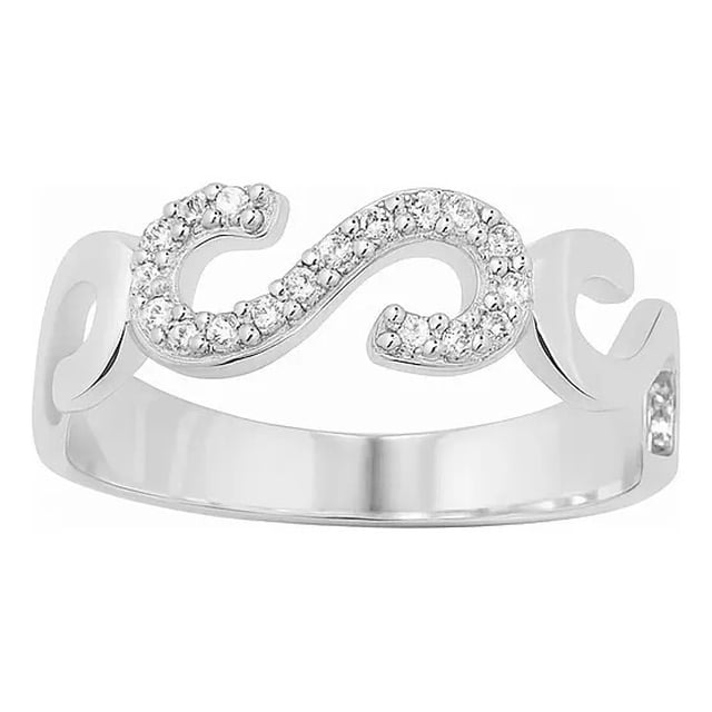 Anillo Tres Infinitos Para Mujer De Plata 925, Medida 7