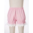 thumbnail image 3 of Yruioon Kids Girls Dance Shorts Pumpkin Bloomers Ruffle Lace Bowknot Pettipant Security Short Pants Pink 150, 3 of 7