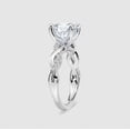 thumbnail image 2 of Silvago Jewelry 14K White Gold Plated Ring - 2.02 Ct Round Cut Moissanite - Mesmerizing Engagement Ring for Women - Wedding Proposal Celebration Gift, 2 of 2