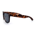 thumbnail image 6 of Rubberized Matte Tortoise Iconic Classic Horn Rim Hipster Sunglasses [Solid Black], 6 of 8