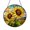 Acrylic 3.5 Inch, variant on Decorative Sunflower Stained Glass Window Hanging with Cheerful Flower Design and Warm Light Effect