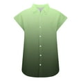 thumbnail image 6 of Itsame Short Shirt Sleeved Tops for Womens T-Shirt Fashionable Solid Color Relaxed Round Neck Button Blouses Green Size 5XL, 6 of 6