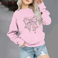 thumbnail image 2 of Odeerbi Toddler Boys Girls Christmas Crewneck Sweatshirts Fall Winter Pullover Sweatshirt Kids Long Sleeve Christmas Pattern T-shirt Sweatshirt Top Toddler Clothes Pink, 2 of 5