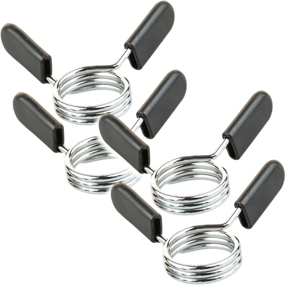 4 Pair of Dumbbell Fasteners Spring Clamp Grippers / Collar Clips for