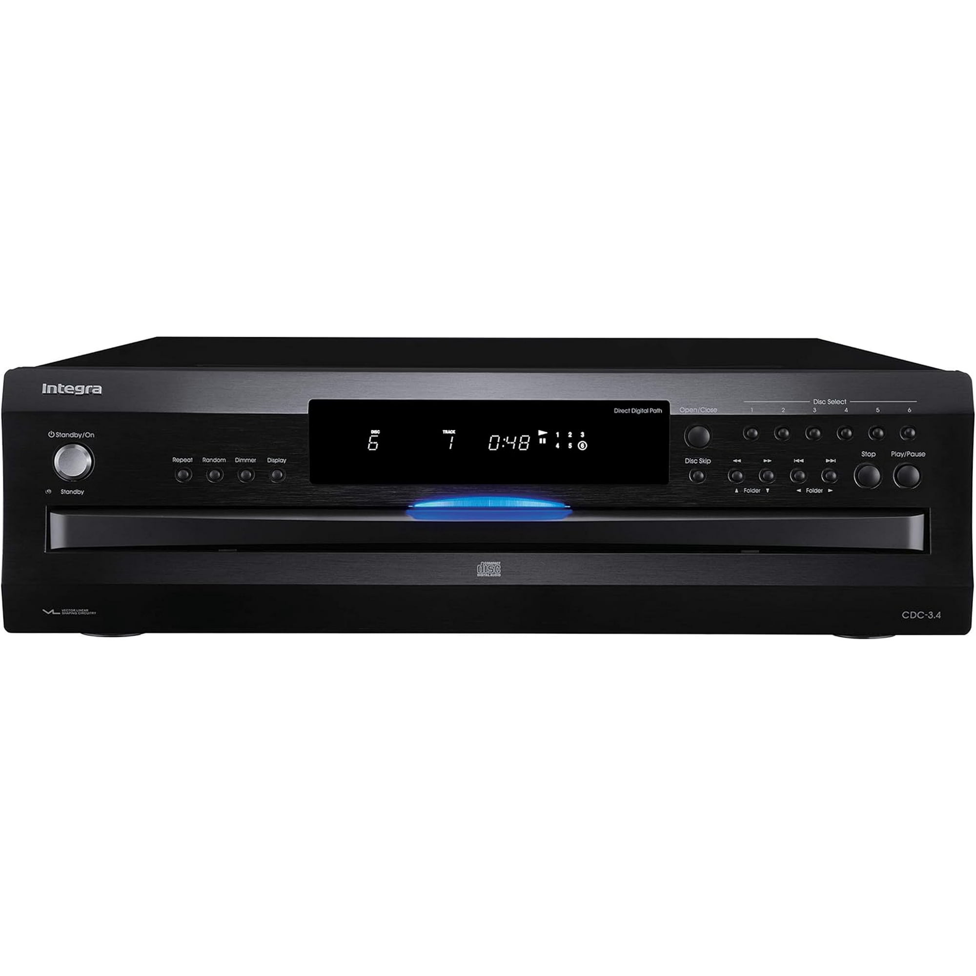 Integra Vector Linear Shaping Circuitry CD Player, Black